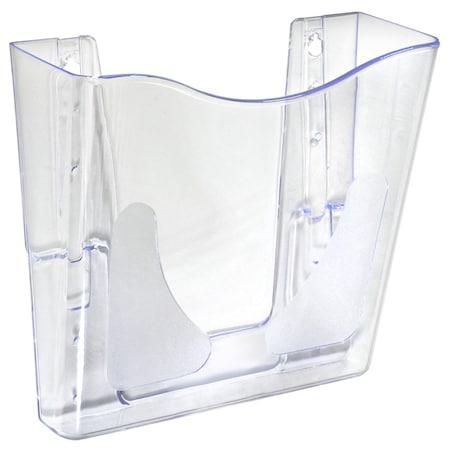 Azar Displays Wall Mount File Holder, Clear, Acrylic, 9.5" W, 10" L, 3.75" D 250088-CLR-2PK